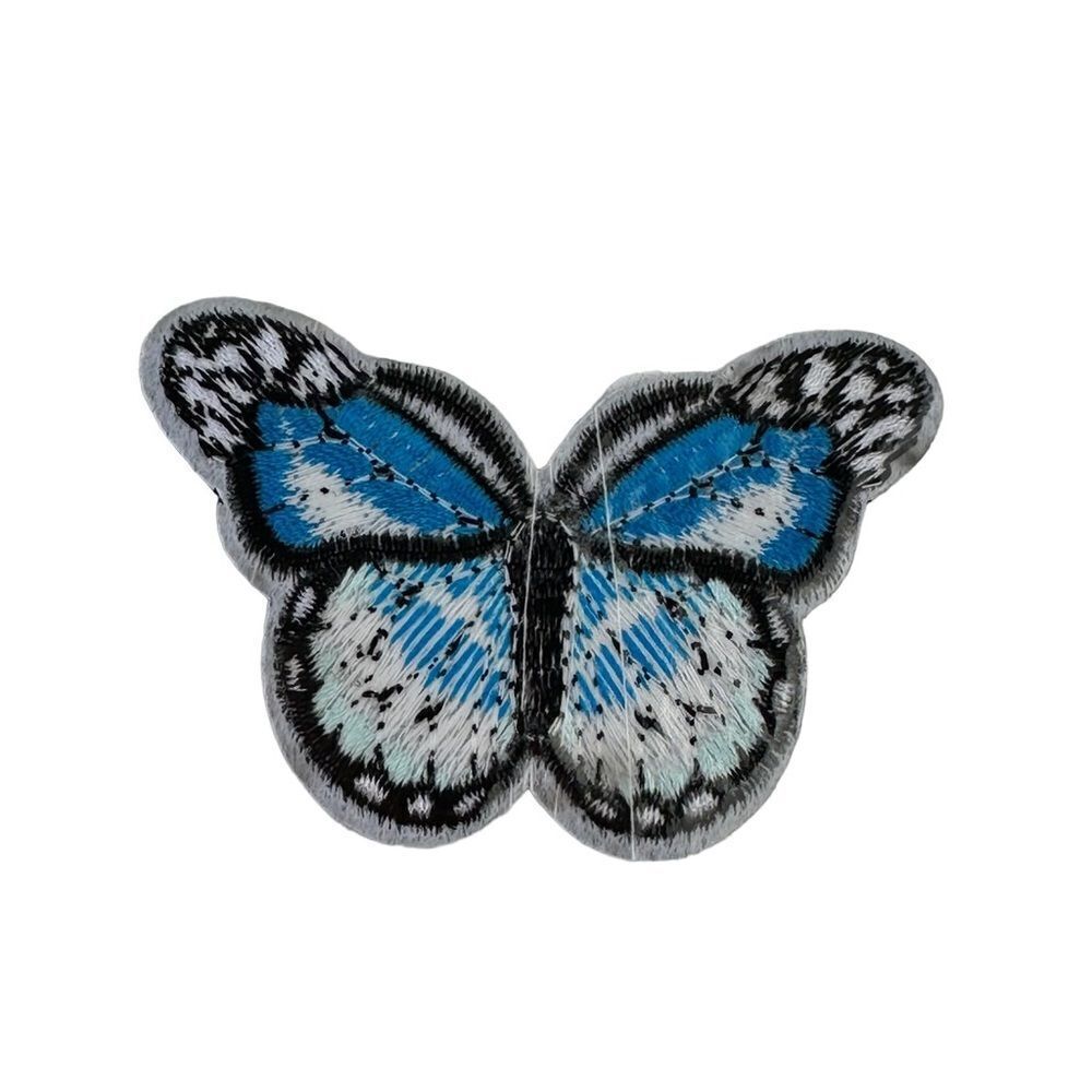 Turquoise Butterfly Embroidered Patch - Picture 4 of 4